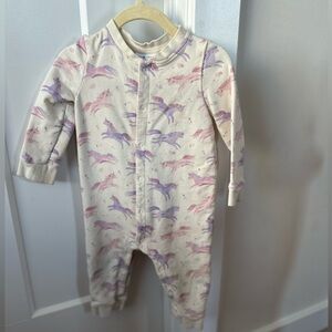 Angel Dear Baseball Collar Romper- Unicorns